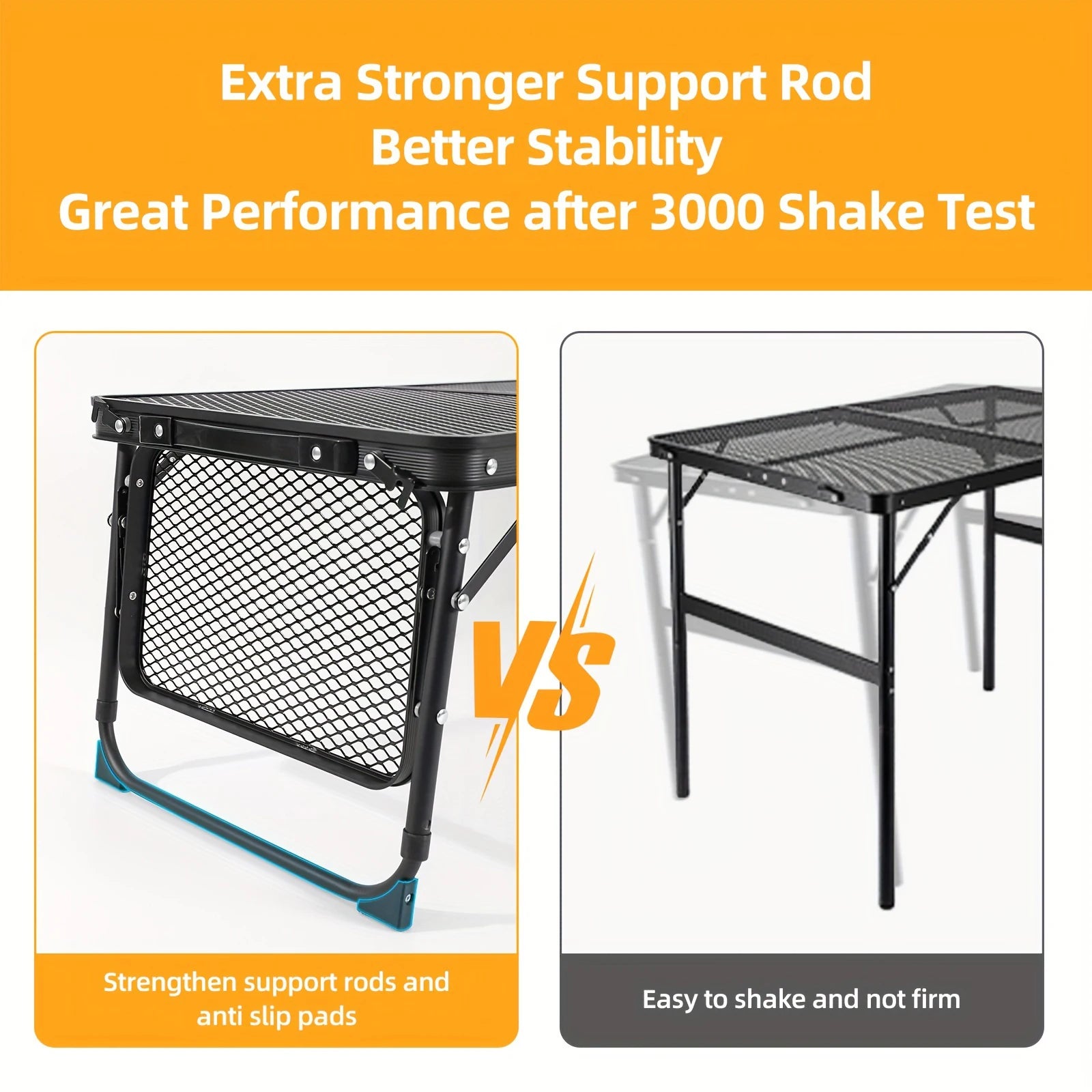 Small Folding Table with 2 Wing Panel Height Adjustable Mesh Desktop