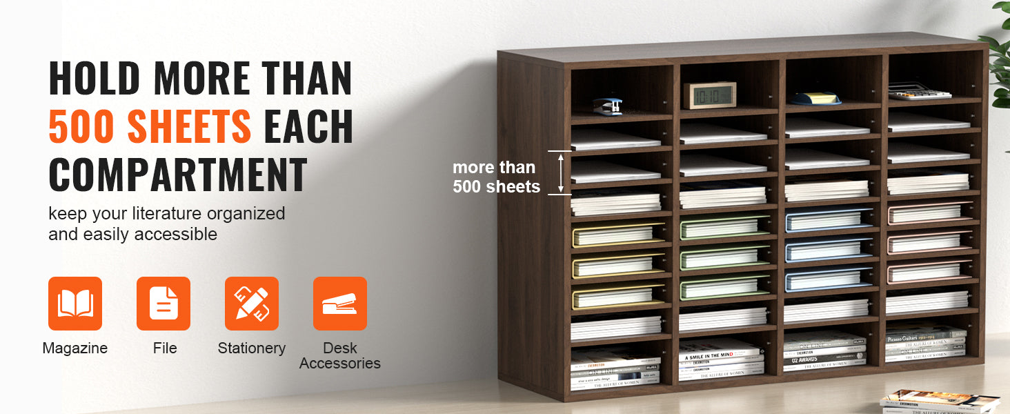 Literature Organizers 5/12/24/36 Compartments Office Mailbox